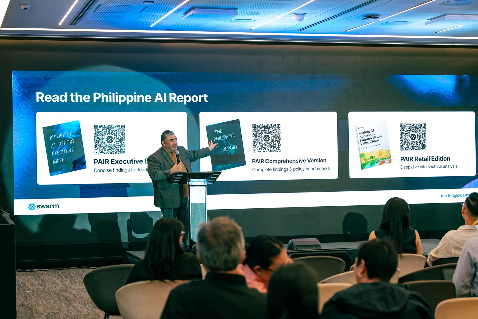 The Philippine AI Report launch on the Globe Insights Summit stage